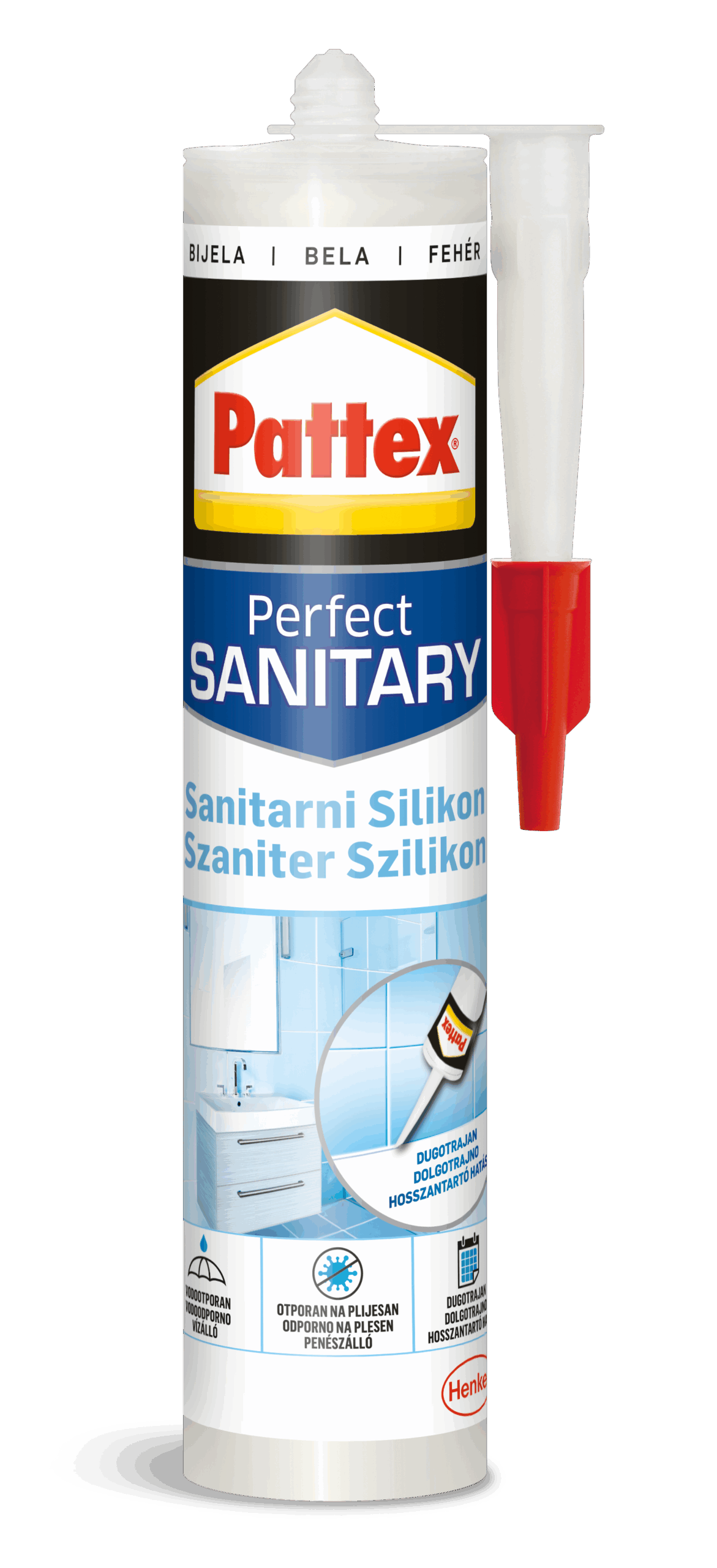2921524 PATTEX SANITAR SILIKON PRO BIJELI 280 ML
