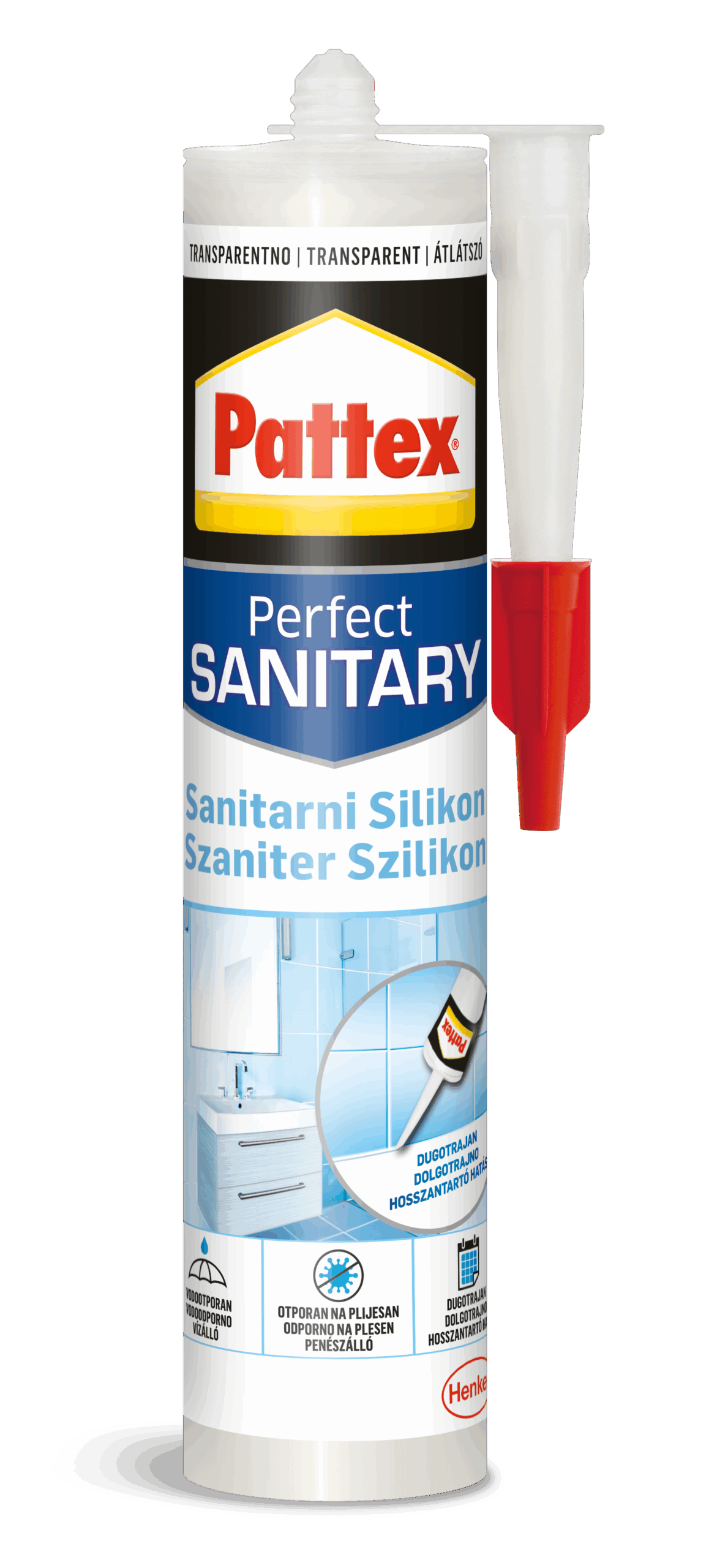 2921525 PATTEX SANITAR SILIKON PRO TRANSPARENT 280 ML