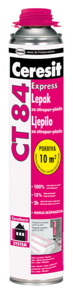 2599440 CERESIT CT 84 850 ML-niskoeksp. PU ljepilo za EPS ploče-pištolj.
